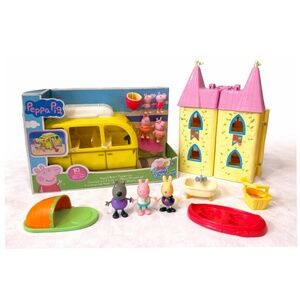 Peppa Pig Bundle Camper Van Castle House Figures Accessories Lot